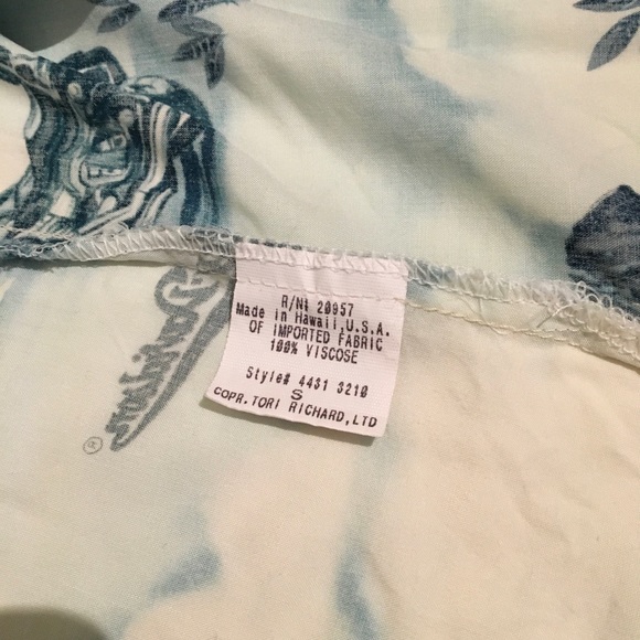 Harley Davidson Tori Richard ,Vintage Hawaiian style short sleeve shirt. - Picture 7 of 7